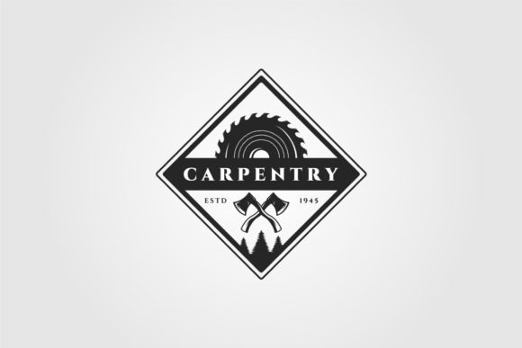 Carpentry Wood Working Logo Retro Review