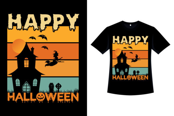 Halloween Stylish Retro T-shirt Design Review