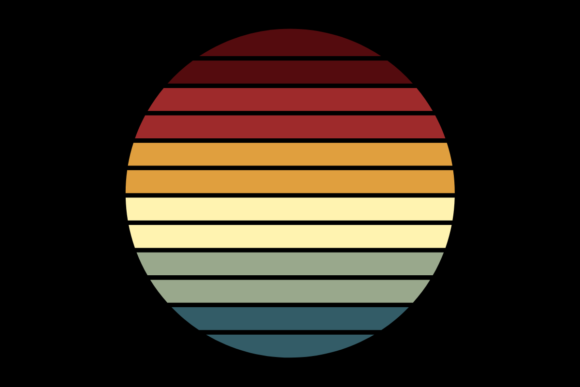 Retro Sunset Circle Design 32 Review
