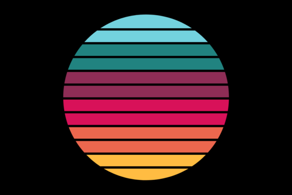 Retro Sunset Circle Design 36 Review