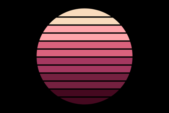 Retro Sunset Circle Design 37 Review
