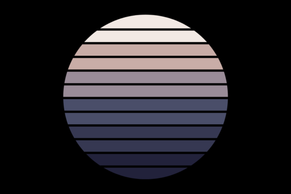 Retro Sunset Vintage Circle Design 21