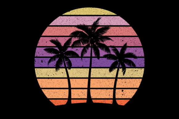 Retro Vintage Sunset Palm Tree Review