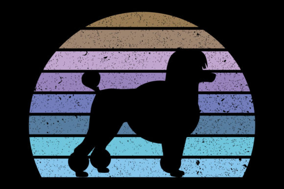 Retro Vintage Sunset Poodle Dog Review