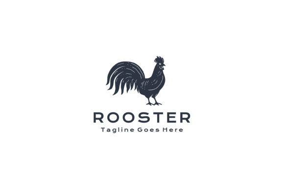 Vintage Retro Rooster Logo Design Vector Review