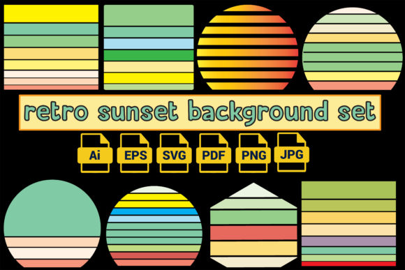 Vintage Retro Sunset Background Set Review