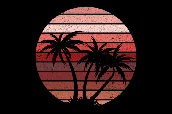 Vintage Retro Sunset Palm Tree 13 Review
