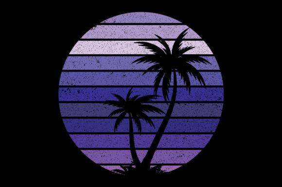 Vintage Retro Sunset Palm Tree 14 Review