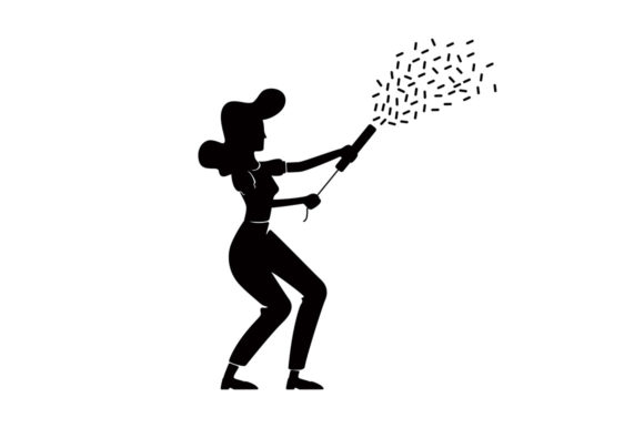 Woman with Retro Party Slapstick Black Review